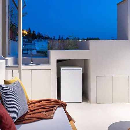 Appartement Penthouse With Magical Acropolis View From Balcony