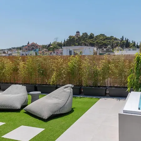 Penthouse With Magical Acropolis View From Balcony Appartement *