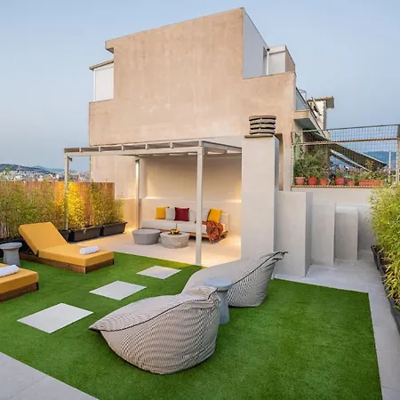 Appartement Penthouse With Magical Acropolis View From Balcony