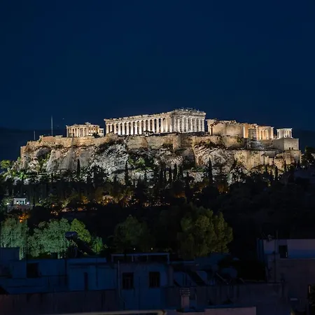Penthouse With Magical Acropolis View From Balcony Appartement *