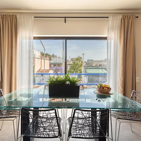 Penthouse With Magical Acropolis View From Balcony Appartement Athene